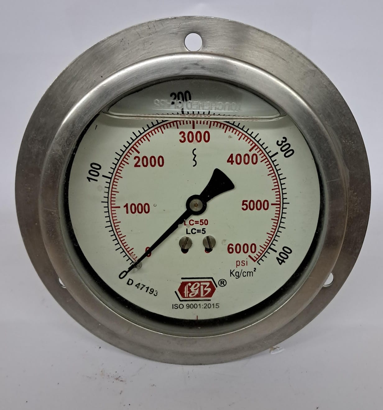 4'' DIAL0-6000 PSI 3/8 BSP SBCPM COMPLETE SS GLY FILLED image 1