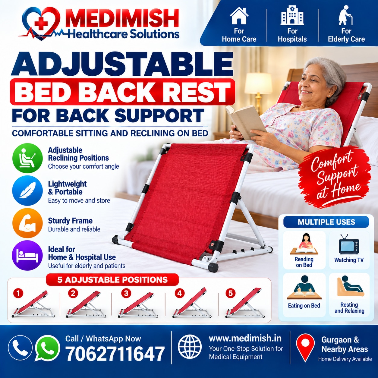 Adjustable Bed Back Rest in Gurgaon image 1