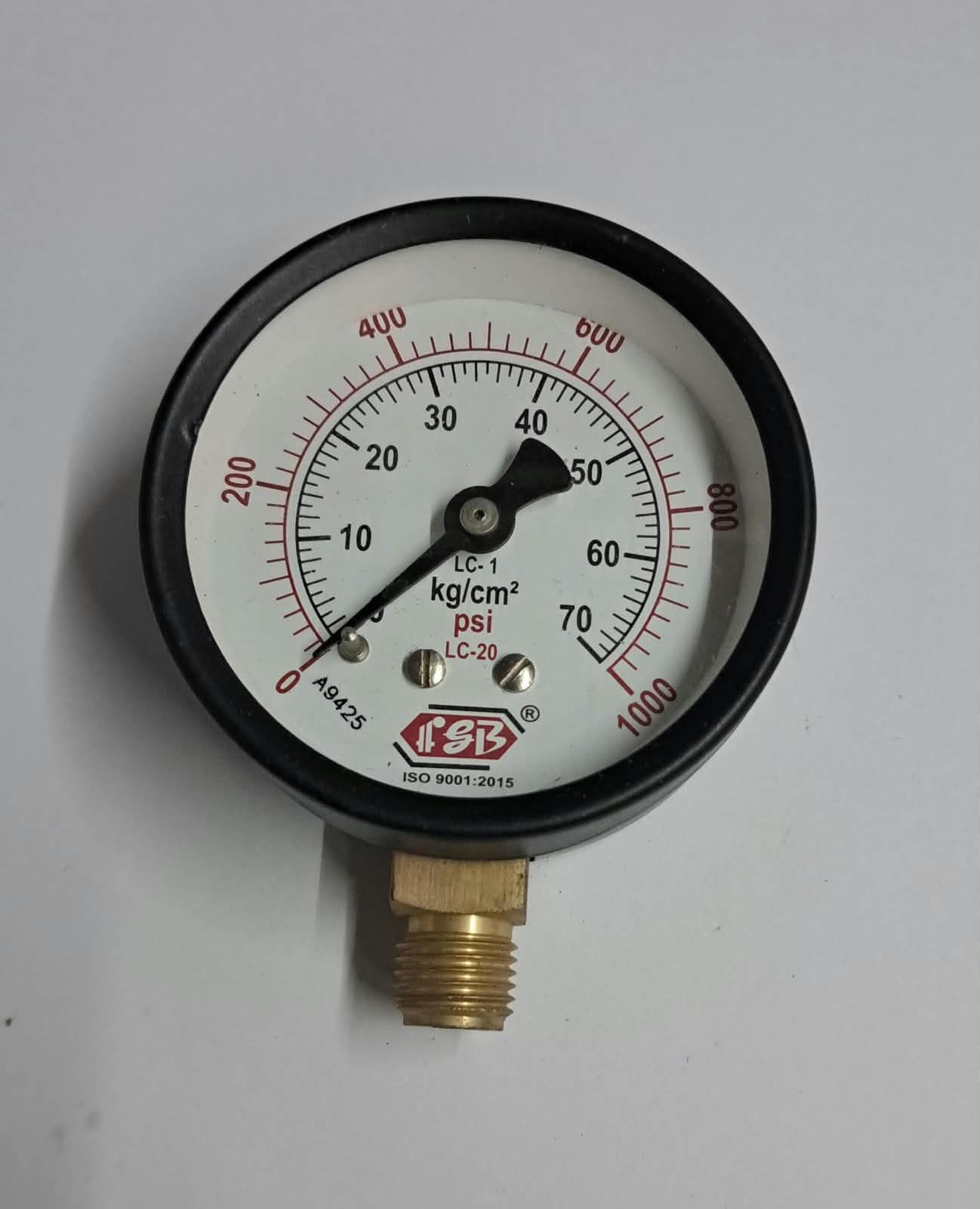 21/2'' DIAL0-1000 PSI 1/4 BSP BOTTOM MS CASING INT BRASS image 1