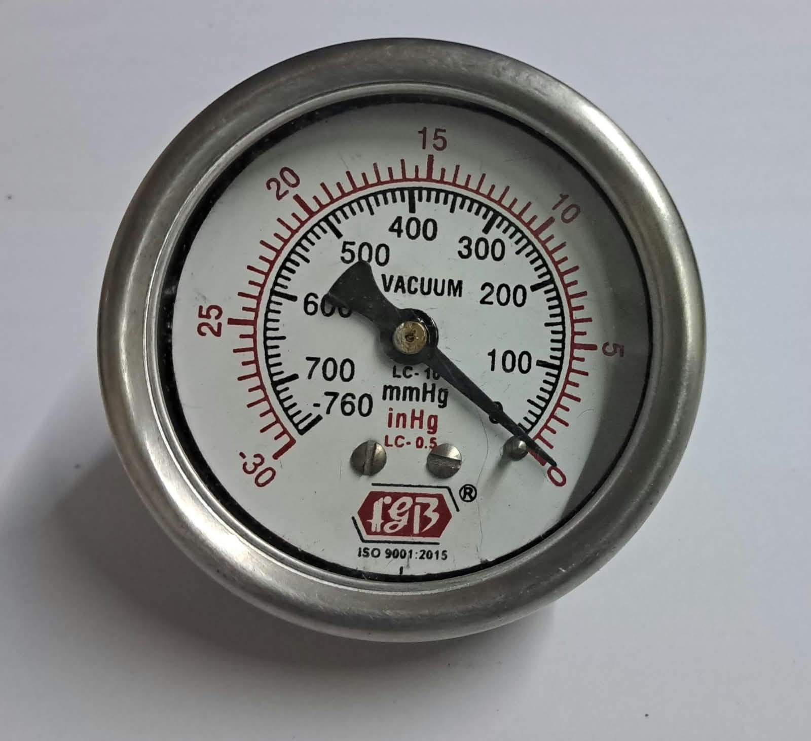 21/2"dial -vaccum 1/4 bsp b/c complete ss image 1