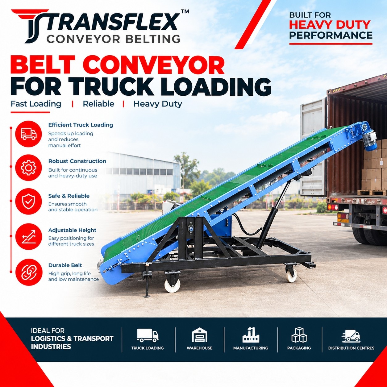 Belt Conveyor for Truck Loading image 1