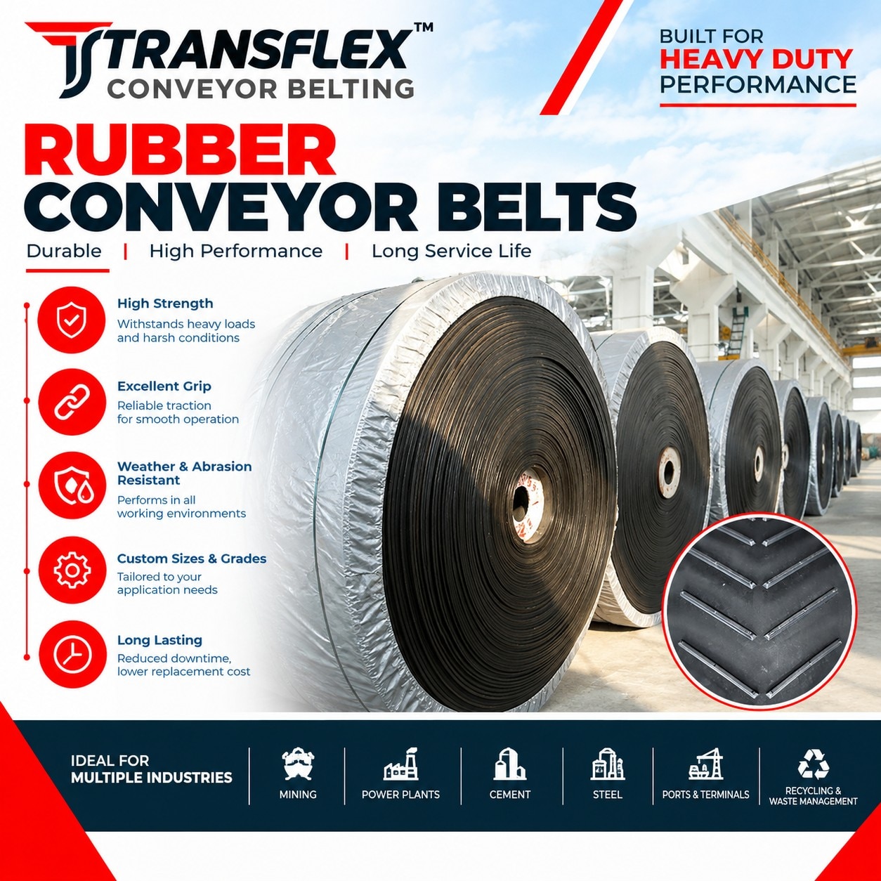 Rubber Conveyor Belt image 1