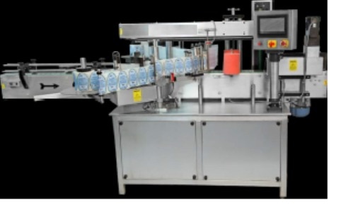 Automatic Self Adhesive Vertical Two Side Flat Bottle Sticker Labelling Machine image 1