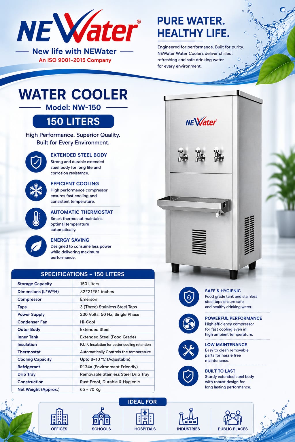 150 Ltr Water Cooler image 1