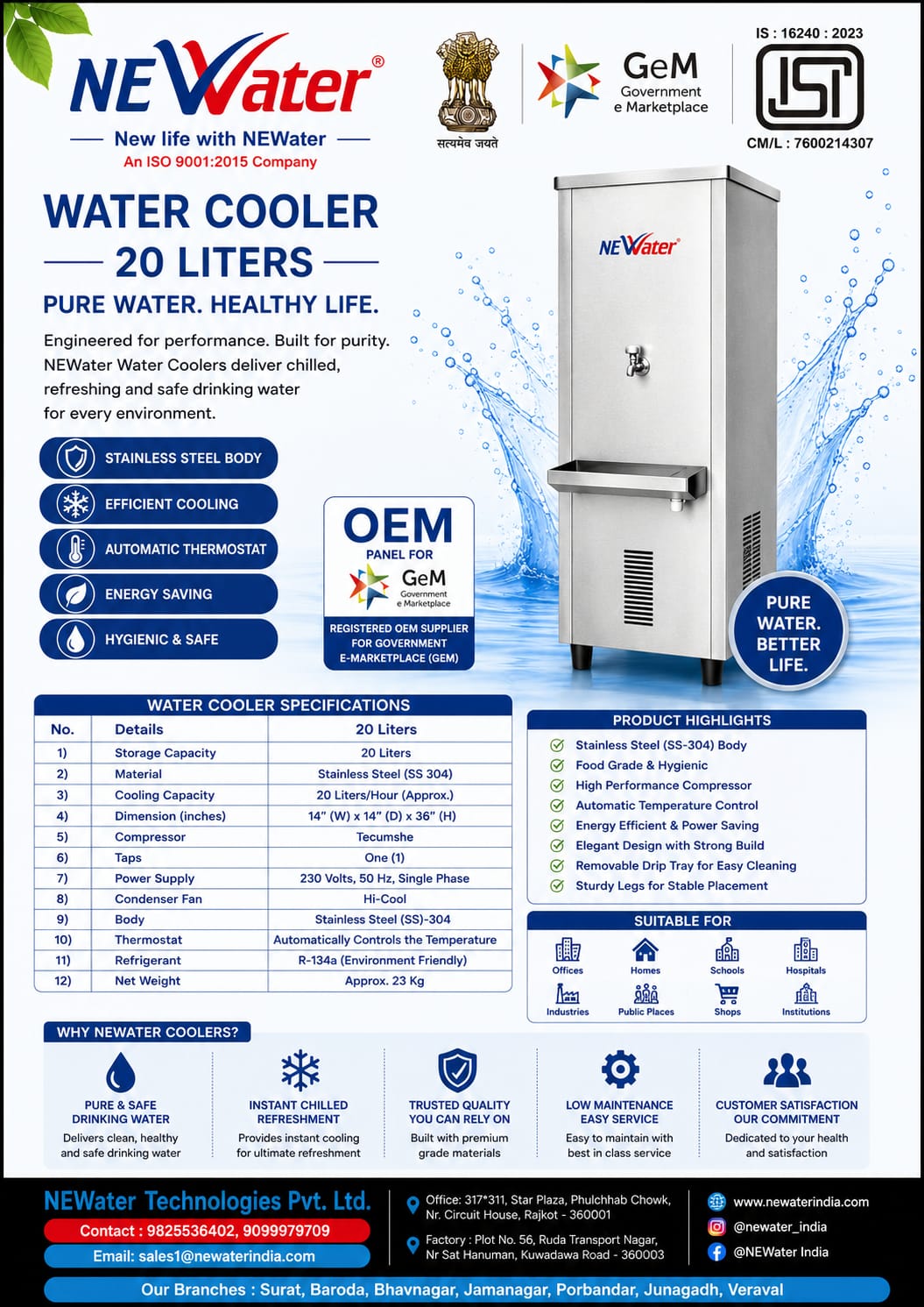 20 Ltr Water Cooler image 1