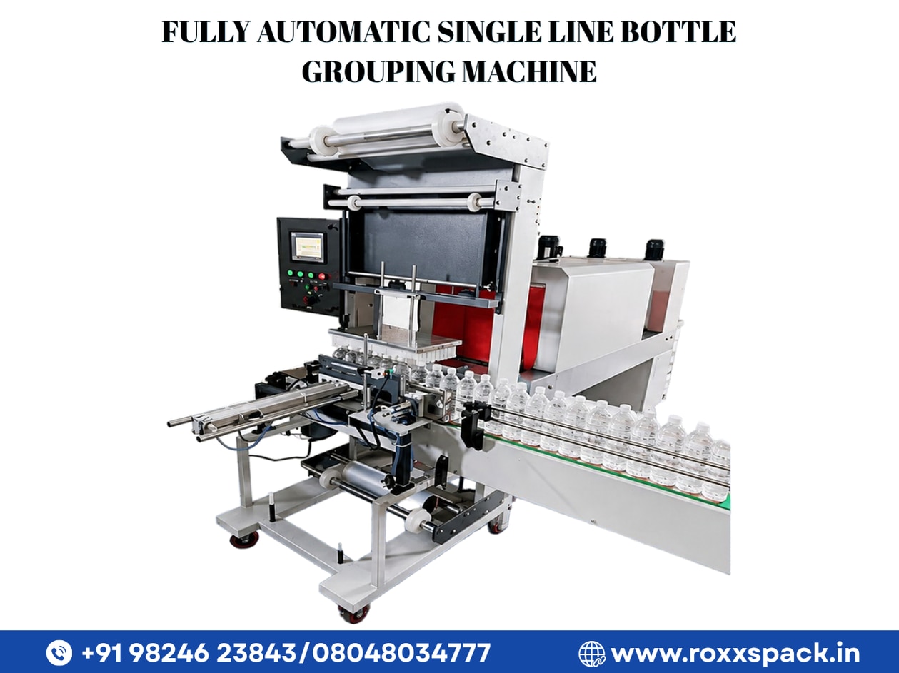 FULLY AUTOMATIC SINGLE LINE BOTTLE GROUPING MACHINE image 1