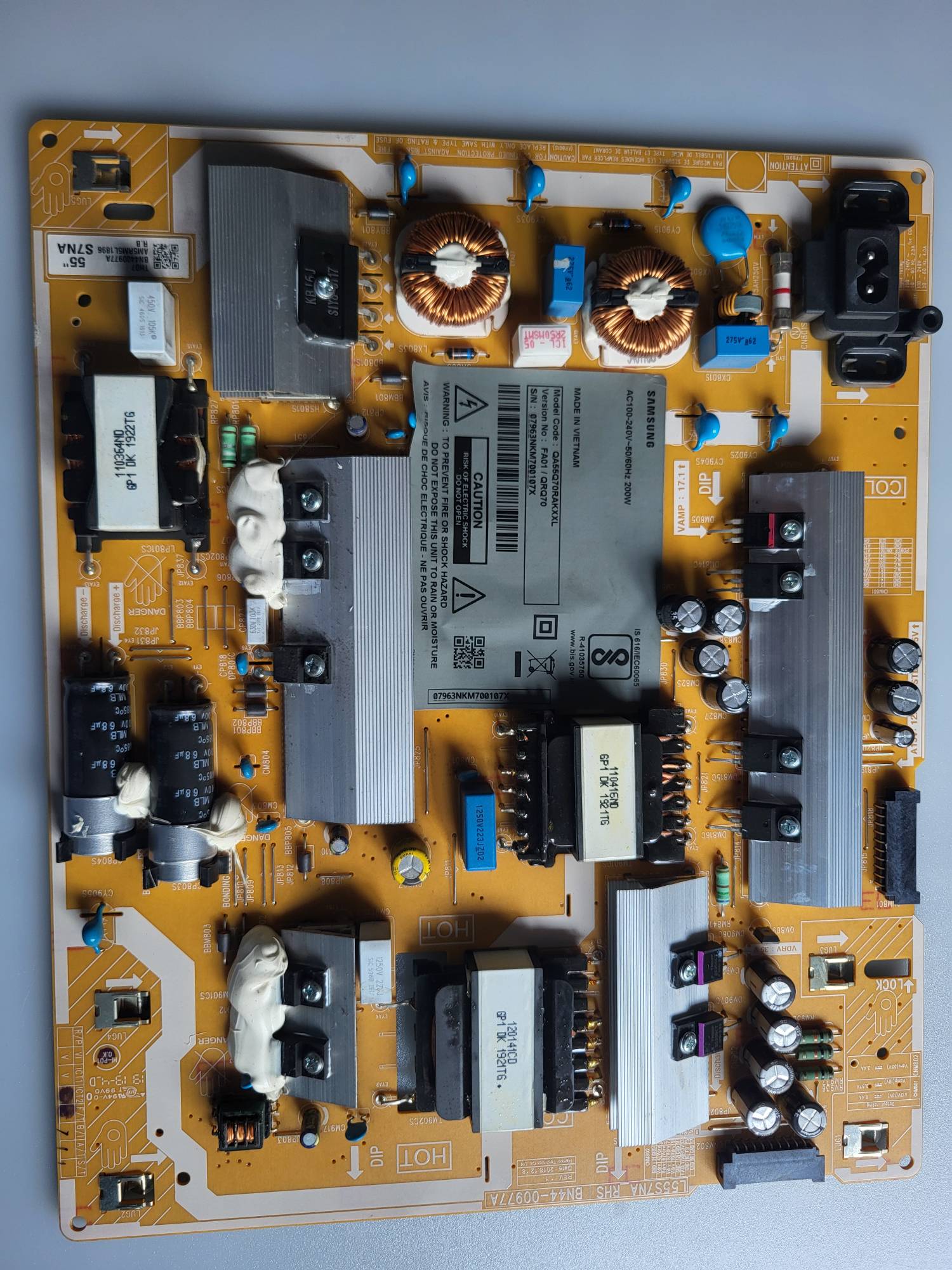 Samsung Q LED TV QA55Q70RAKXXL Power Supply Board image 1