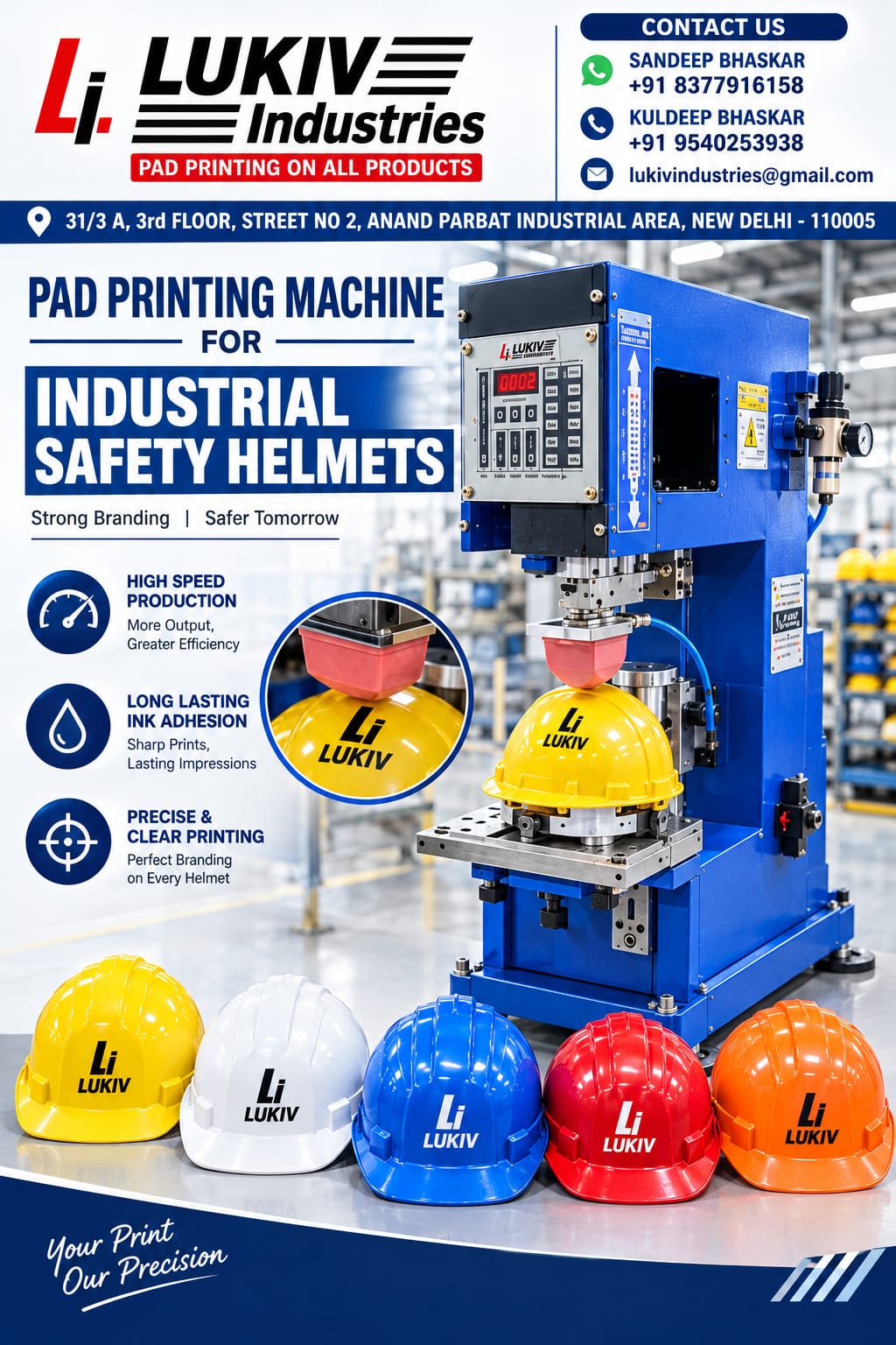 Pad Printing Machine for Industrial Safety Helmets in Pitampura image 1