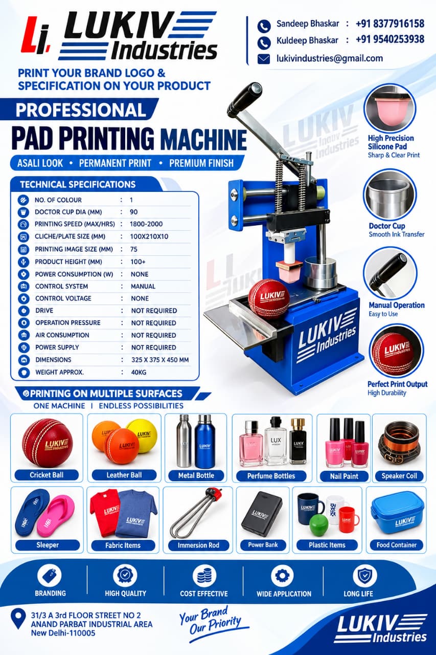 Manual Pad Printing Machine for All Surfaces in Rajouri Garden – Lukiv Industries image 1