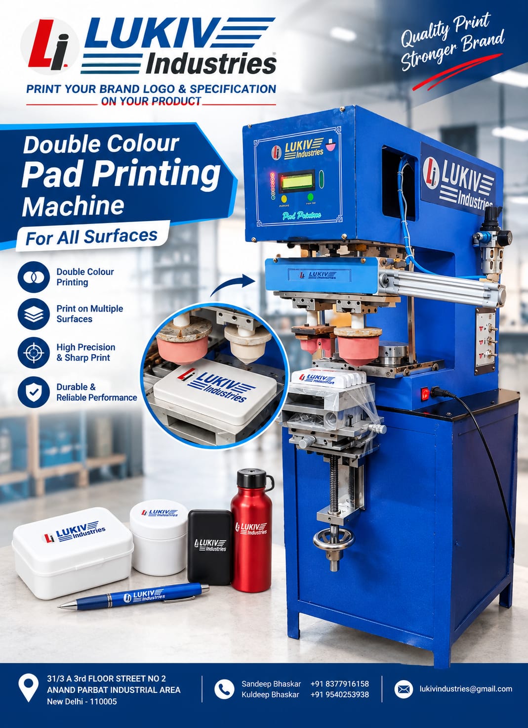 Double Colour Pad Printing Machine for All Surfaces in Nangloi image 1