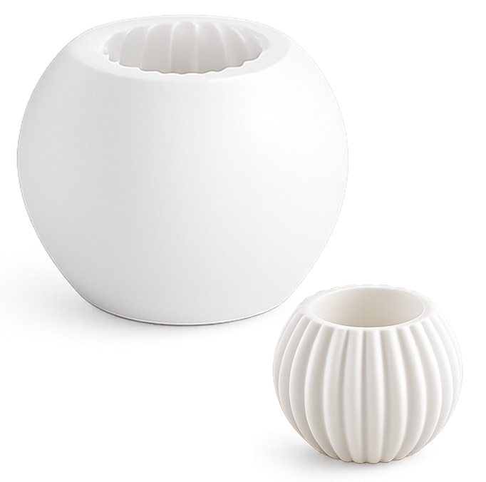 Silicone Mould Casting ,Candle Pot Small JSMN11 image 1