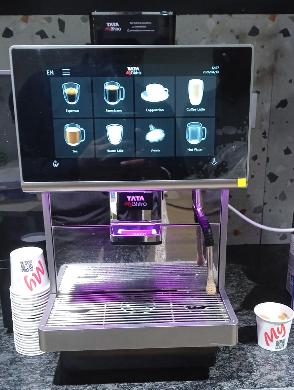 Rental TATA MyBistro Coffee Vending Machine – Hot & Cold Beverage Solutions image 1