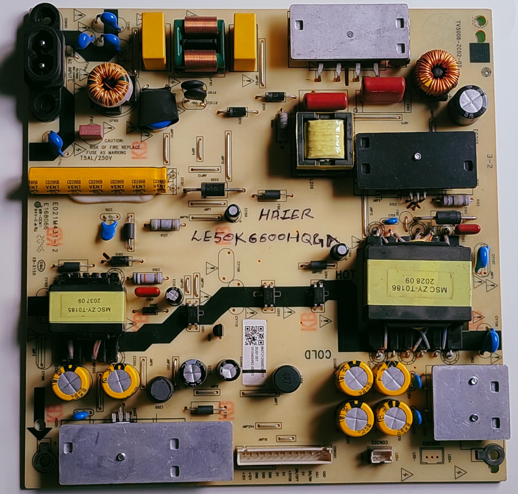 Haier Android LED TV LE50K6600HQGA Power Supply Board image 1