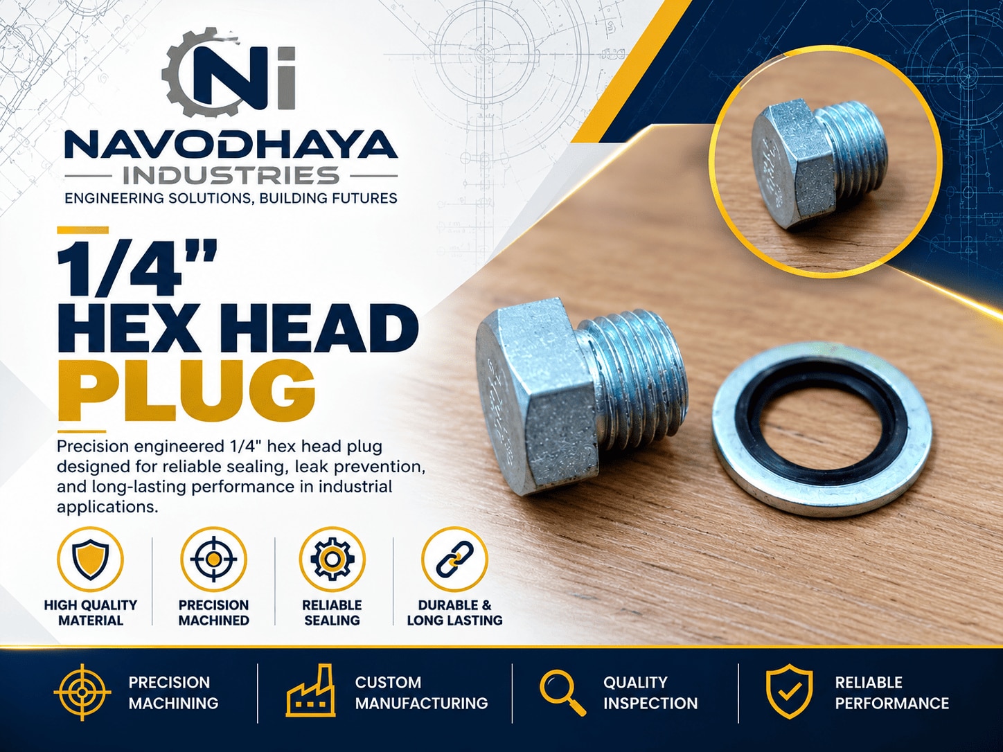 1/4" Hex Head Plug image 1