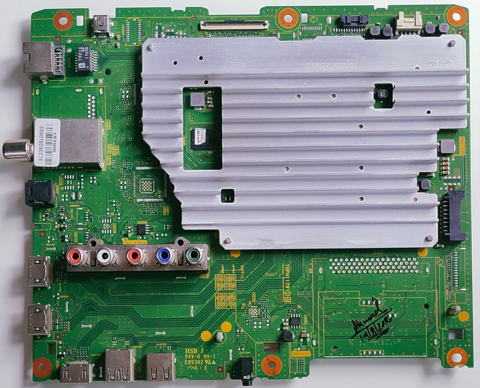 Panasonic TH-43EX600D 4K Android LED TV Motherboard, Main Board, Main PCB image 1