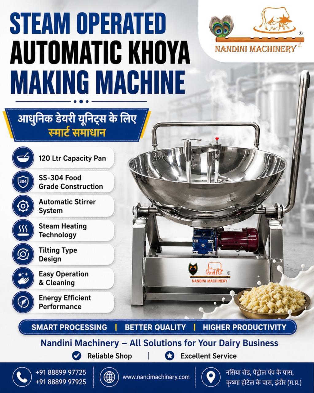 STEAM OPERATED AUTOMATIC KHOYA MAKING MACHINE image 1
