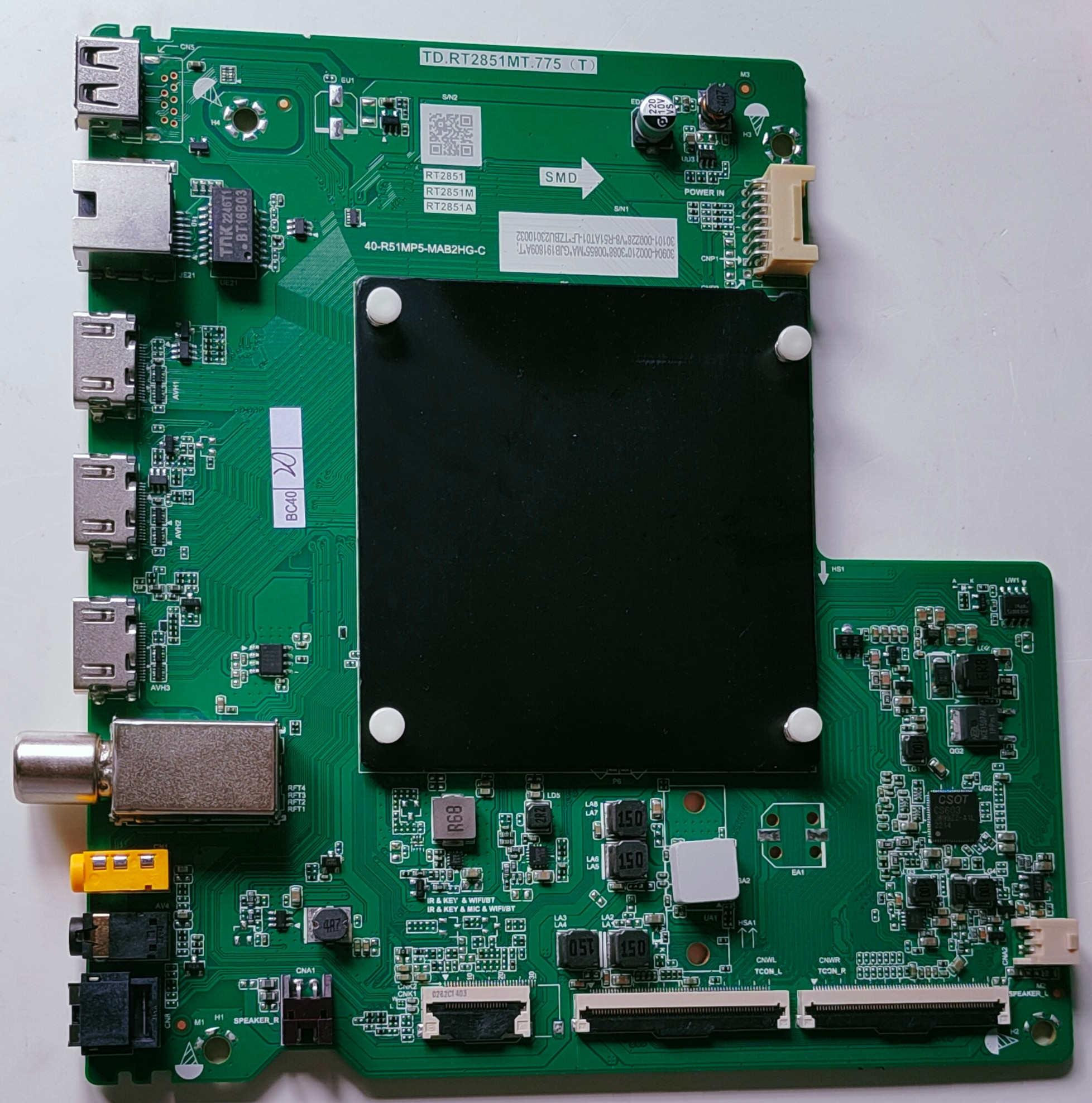 TCL/Iffalcon 55P635 Google LED TV New Motherboard, Main Board, Main PCB(TD.RT2851MT.775 (T)) image 1