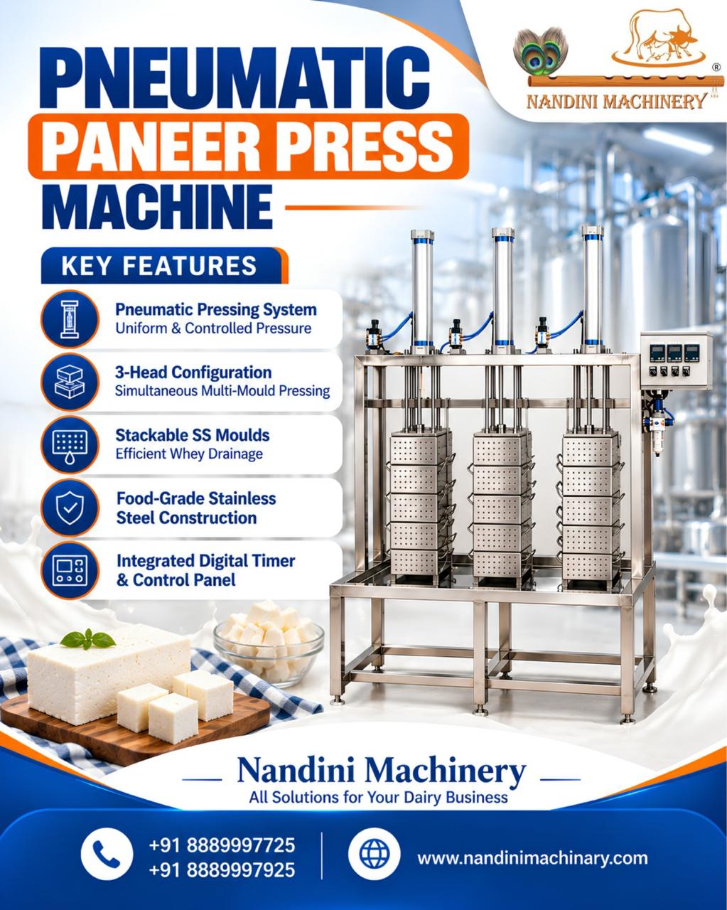 PNEUMATIC PANEER PRESS MACHINE image 1