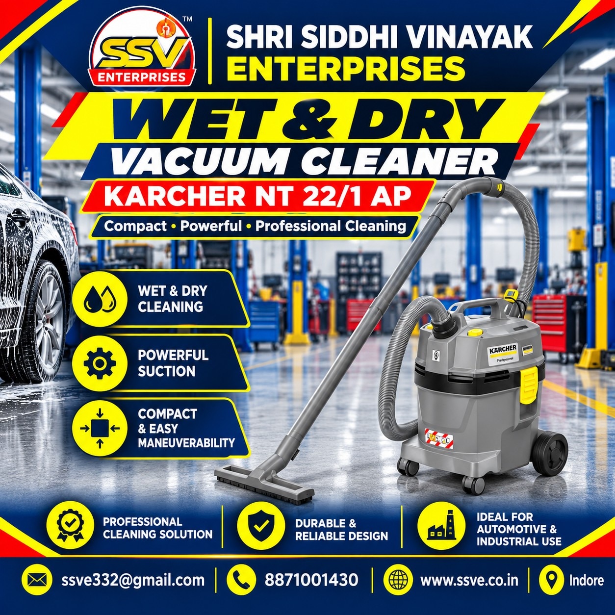 Karcher NT 22/1 AP Wet & Dry Vacuum Cleaner image 1