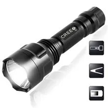 LED Rechargeable Torch Metal Body image 1
