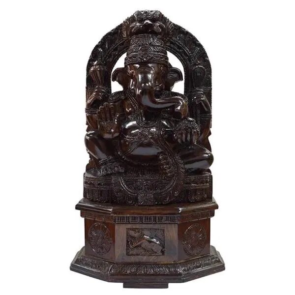 Rosewood Ganapathi 2 feet in height Including Base. image 1