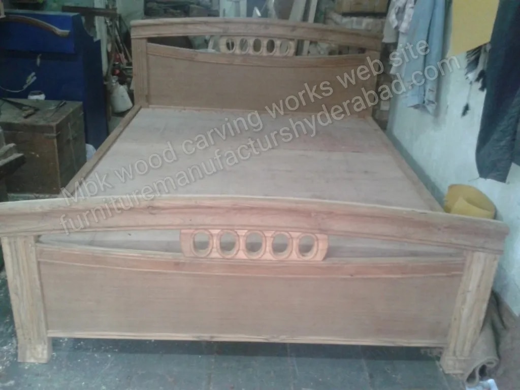 Wooden Double Beds Wood And Plywood image 1