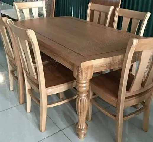 Teak Dining table Set image 1