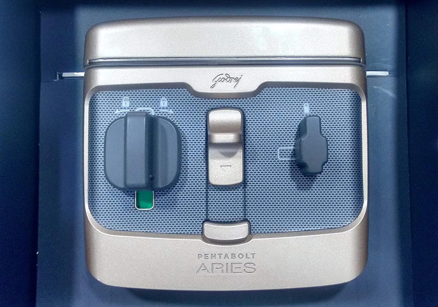 Godrej Pentabolt Aries 1CK Roman Silver Inside Opening Lock (Roman Silver) image 1