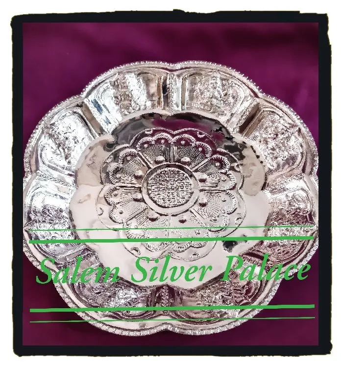 Silver Ashta Lakshmi Plates image 1