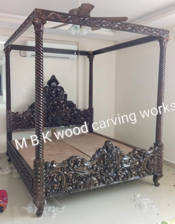 Wooden Poster Bed image 1