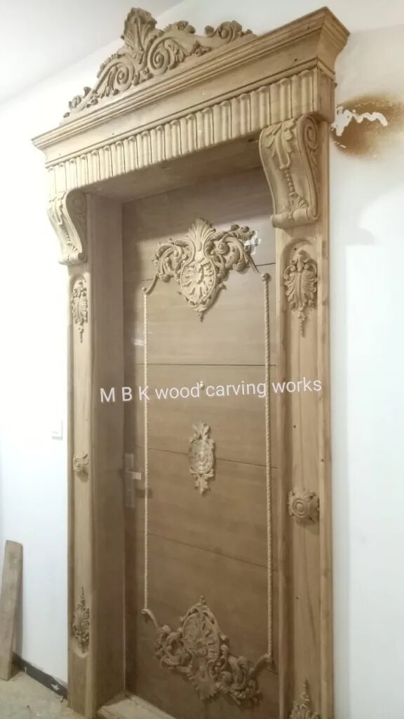 Teakwood Main Door Modular Design image 1