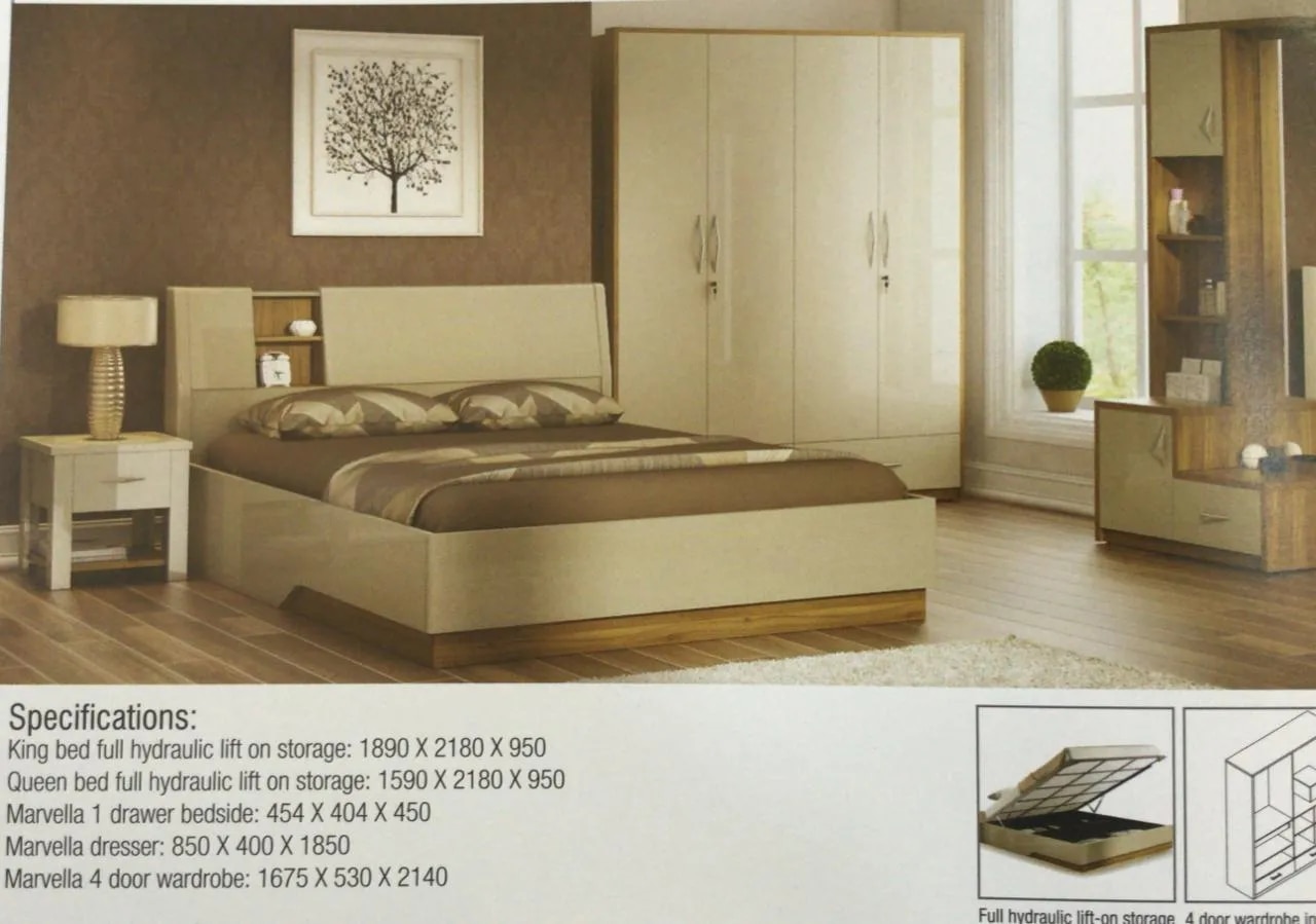 King bed full hydraulic lift on storage image 1