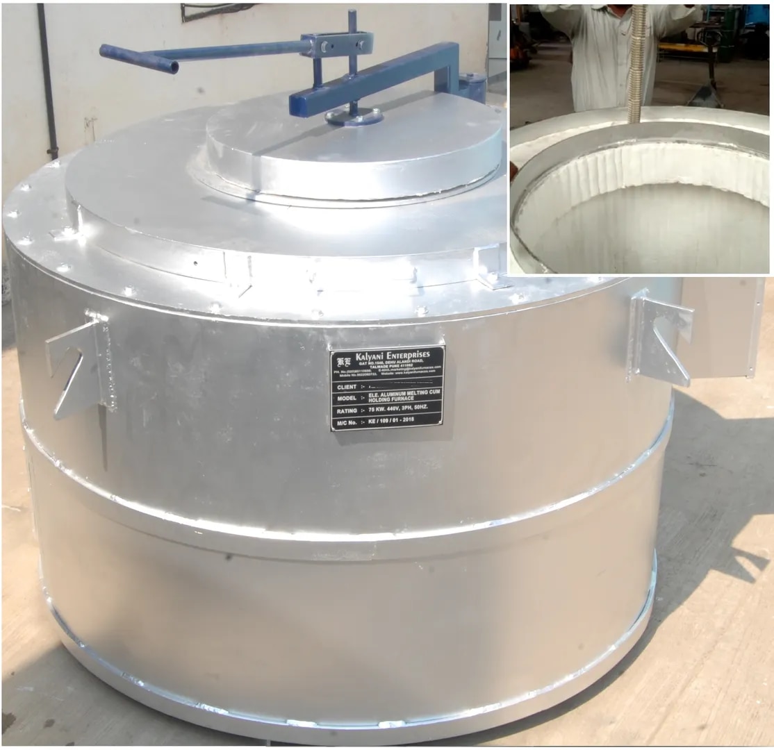 Aluminum melting furnace (No Need to remove crucible for heater replacement) image 1