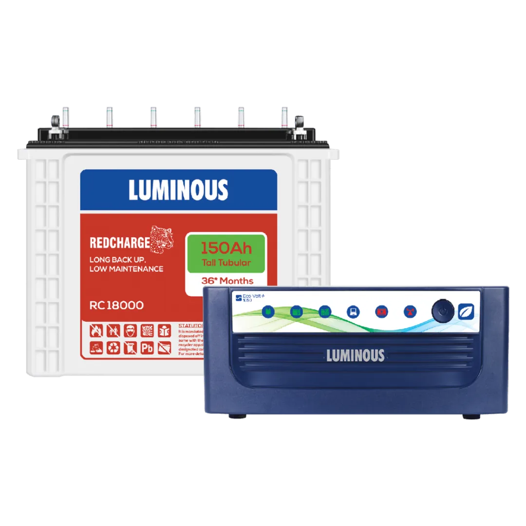 LUMINOUS UPS 900VA Eco Volt+ 1050 & Battery 150 Ah RC18000 image 1