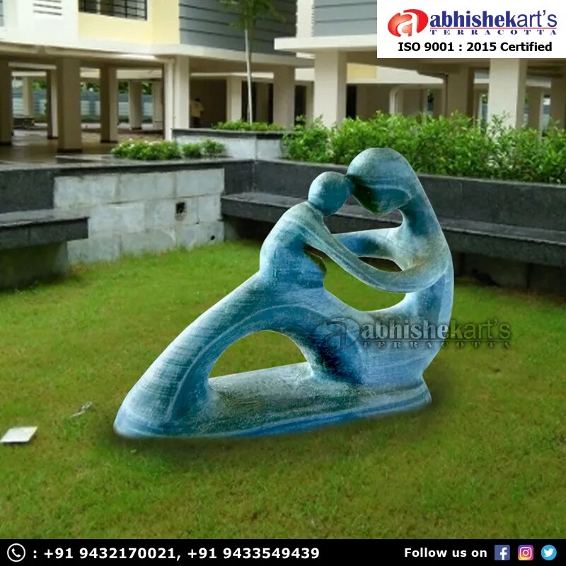 Mother and child sitting abstract sculpture image 1