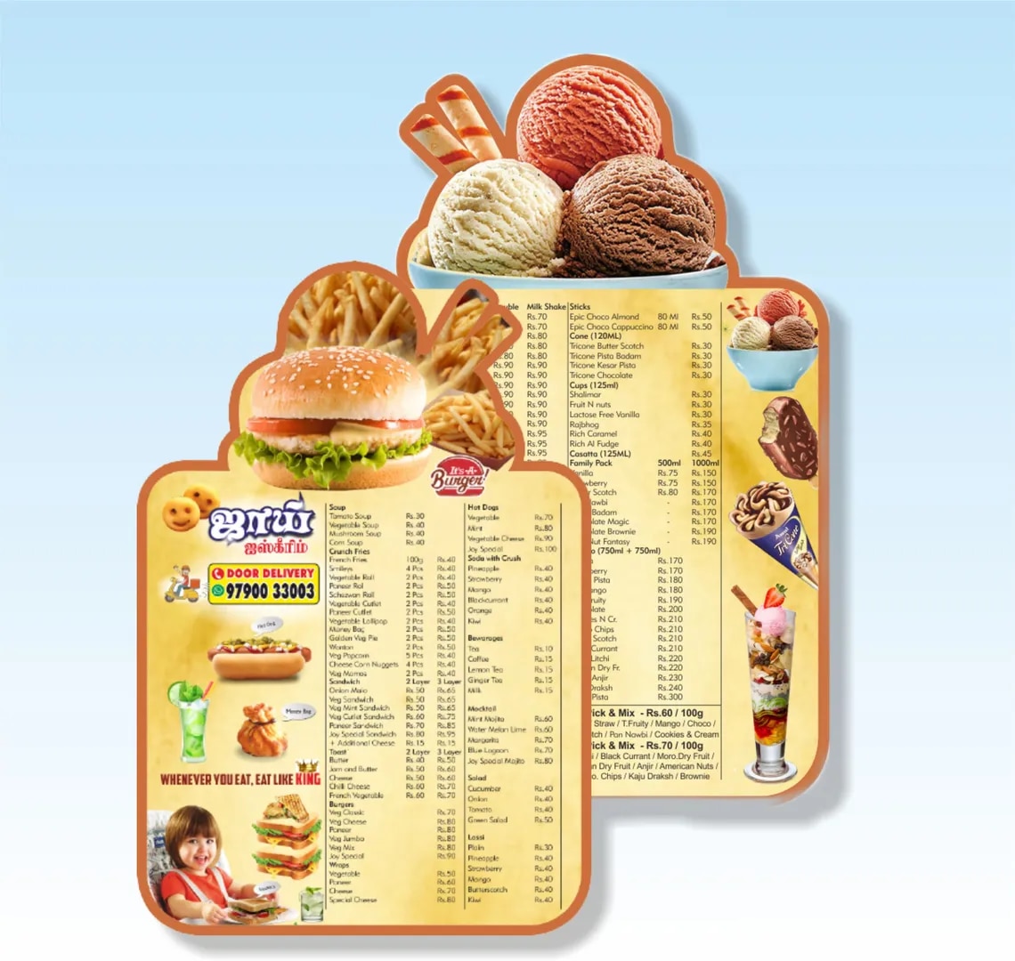 Menu Card Printing Services image 1