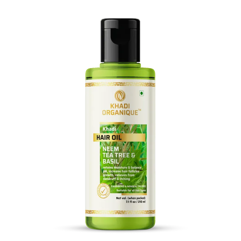 KHADI NEEM TEATREE & BASIL HAIR OIL image 1