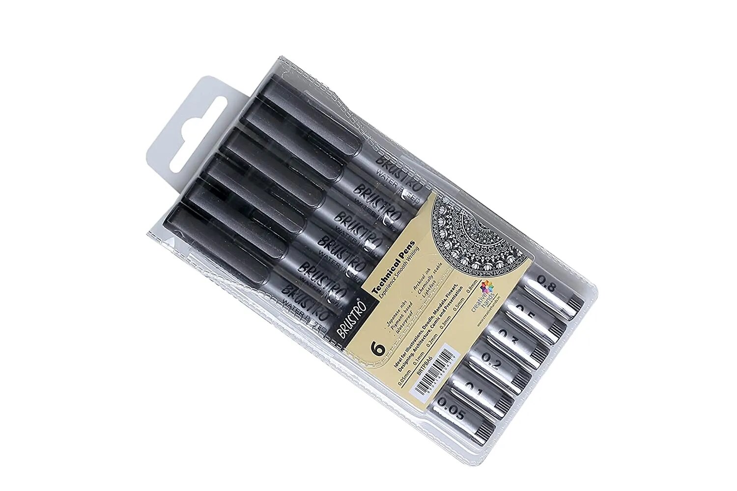Brustro Technical Pen Black (Pack of 6) image 1