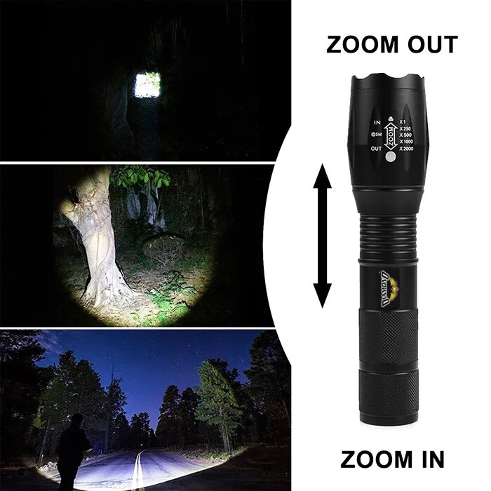 Diamond Super Bright LED Flashlight Torch (Rechargeable) image 1