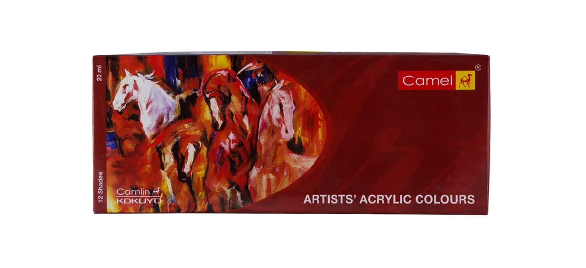 Artists' Acrylic Colour 12 Assorted Colours Set (20ml Tubes) image 1