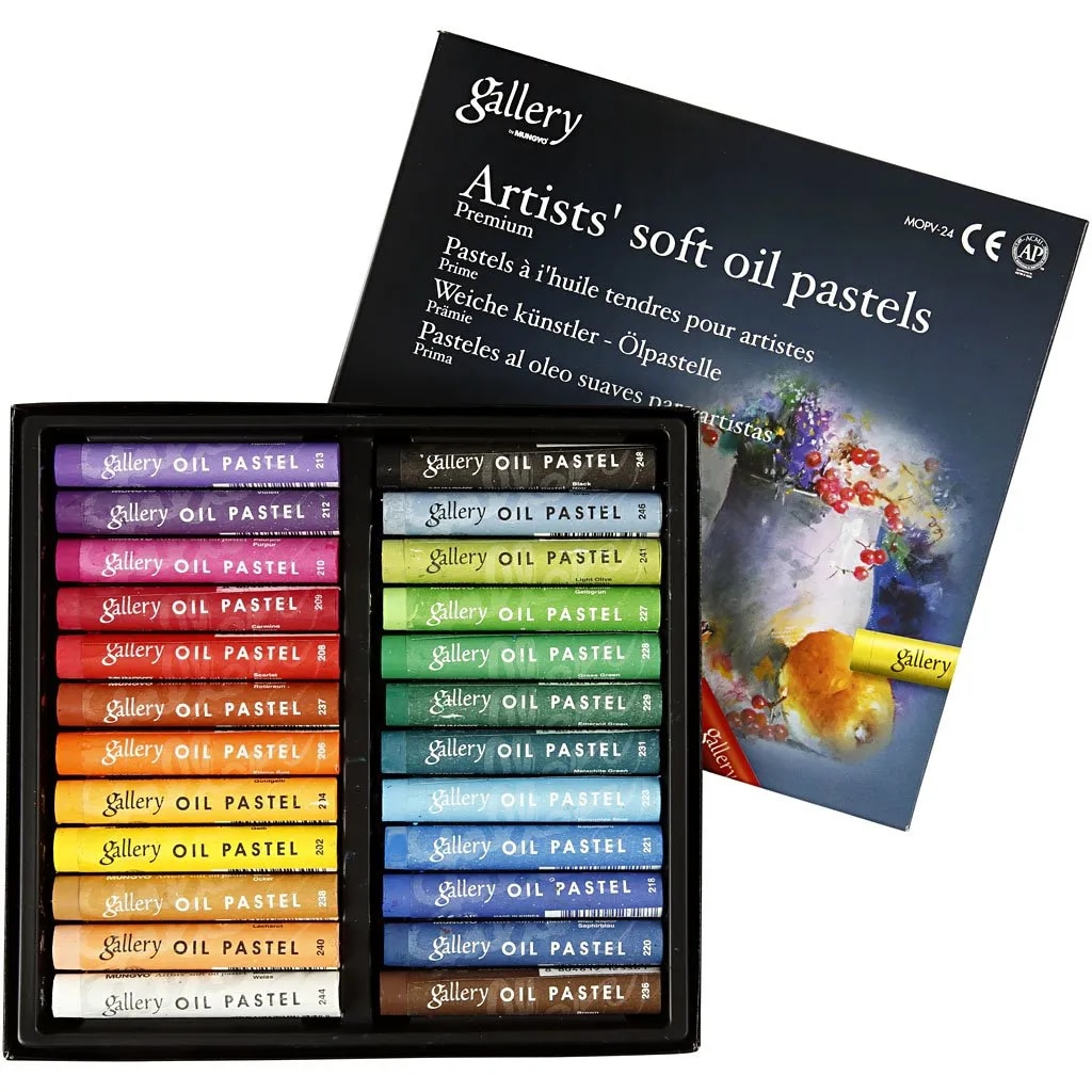Mungyo Gallery Artists' Soft Oil Pastels - 24 Colors image 1