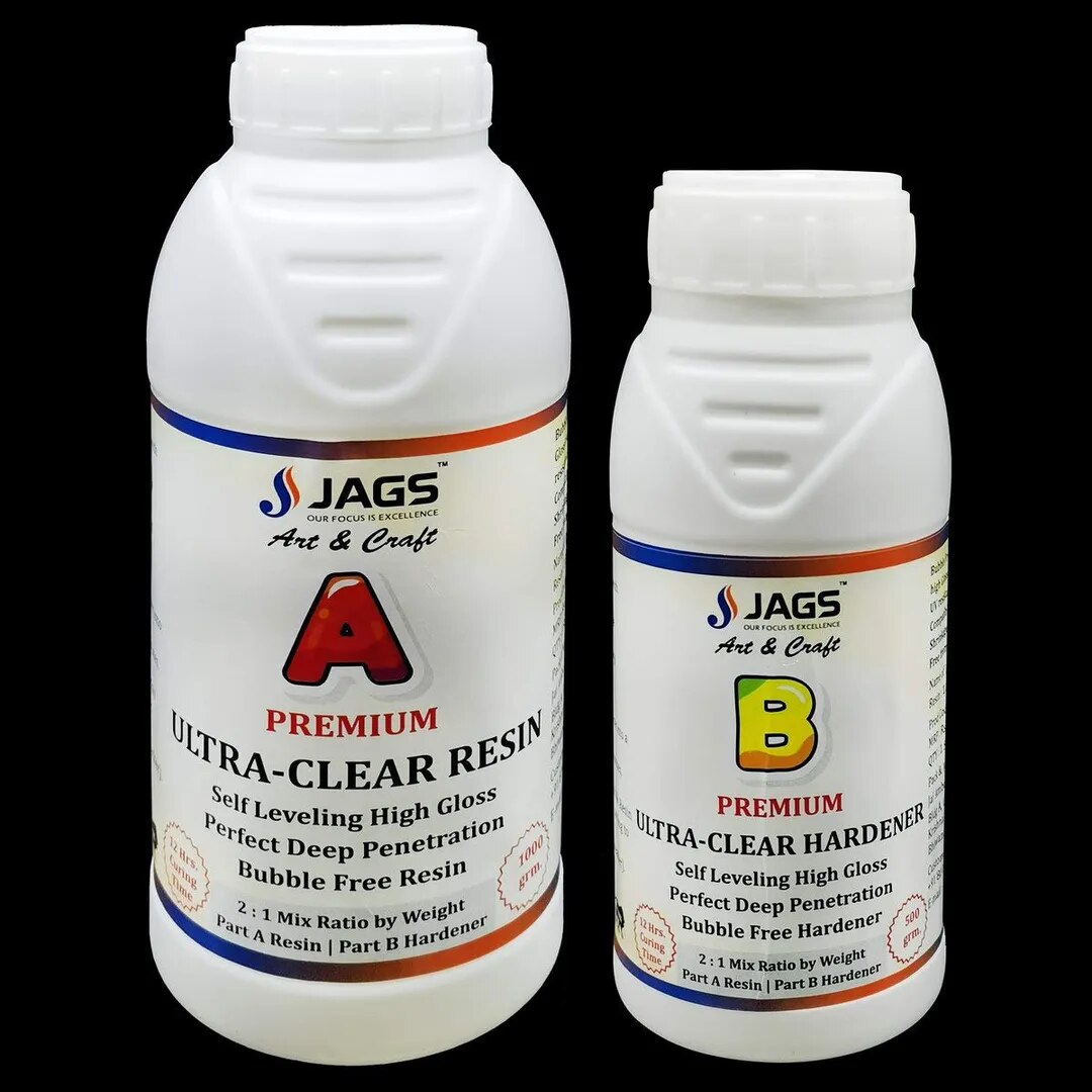 JAGS Ultra Clear Resin (1000 GMS) & Hardener (500 GMS) for Artists and Professionals image 1