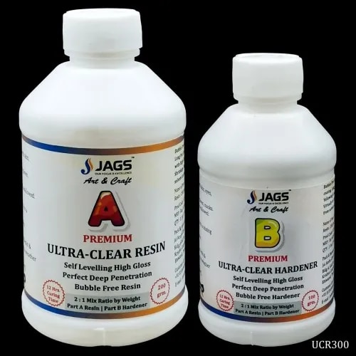 Jags Epoxy Ultra Clear Resin and Hardener (300 gms) image 1