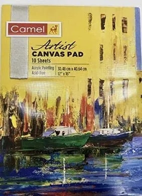 Camel Artist Canvas PAD - 30cm x 40cm (12" x 16" inches) image 1