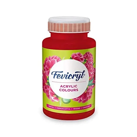 Fevicryl Acrylic Colour All colours Acrylic Paint, 500 ml, Art and Craft Paint, DIY Paint, Rich Pigment, Non-Craking Paint for Canvas, Wood, Leather, Earthenware, Metal image 1