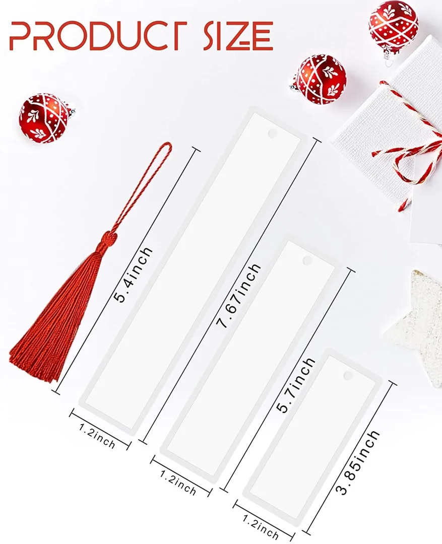 Silicone Bookmark Moulds for Resin Art 2, 4 & 6 Inch Long - Pack of 3 image 1