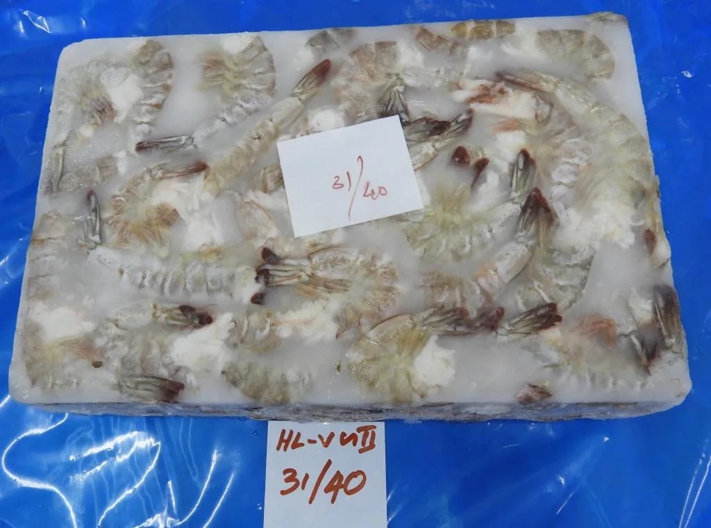 HEADLESS VANNAMEI G2 SHRIMPS & PRAWNS (BLOCK) image 1