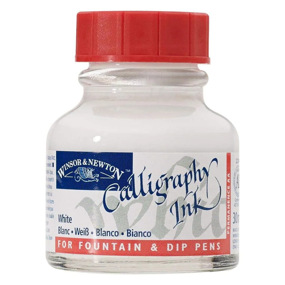 Winsor & Newton Calligraphy Ink - Bottle of 30 ML - White image 1