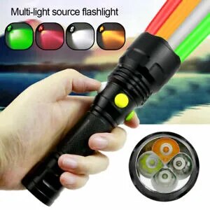 White Red Green Yellow Color Railway Signal Rechargeable Flashlight(HIS-RGW-005) image 1