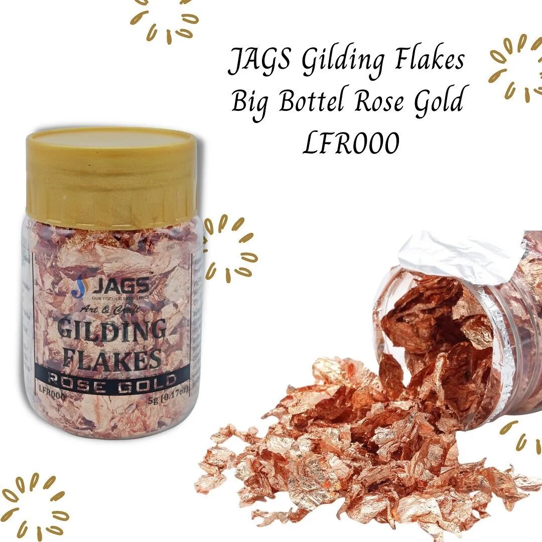 GILDING FLAKES BOTTLE Flakes for Resin, GOLD , SILVER , ROSE GOLD image 1